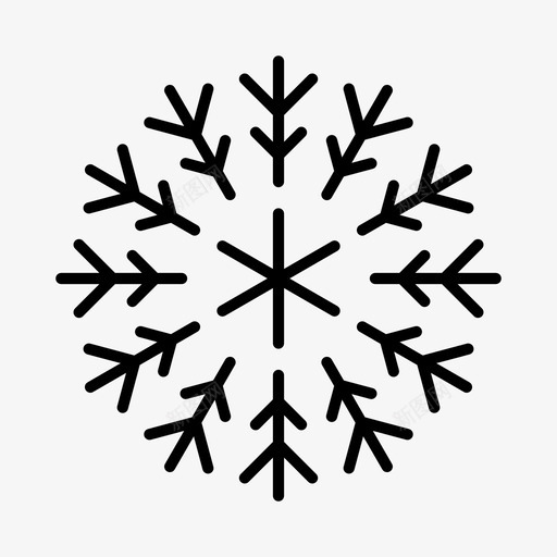 雪花气候天气预报图标svg_新图网 https://ixintu.com 冬天 冰晶 天气 天气预报 气候 雪花