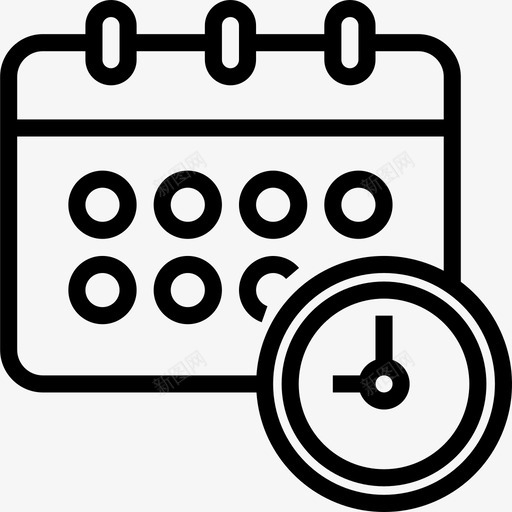 日历企业管理30线性图标svg_新图网 https://ixintu.com 企业管理 日历 线性