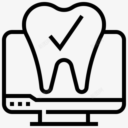 检查电脑诊断图标svg_新图网 https://ixintu.com 检查 牙齿 电脑 诊断