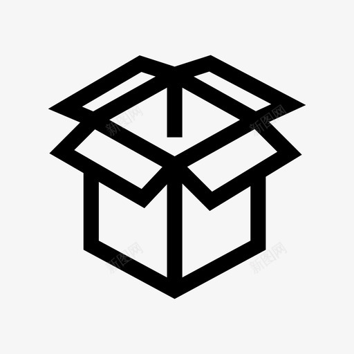送货盒子礼物图标svg_新图网 https://ixintu.com 产品 包装 盒子 礼物 购物 送货