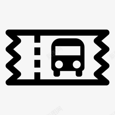 车票公共汽车优惠券图标图标