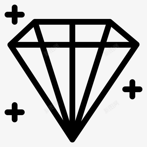 钻石珠宝用户图标svg_新图网 https://ixintu.com 业务 投资 珠宝 用户 钻石