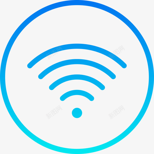 Wifi信号接口66渐变图标svg_新图网 https://ixintu.com Wifi信号 接口66 渐变