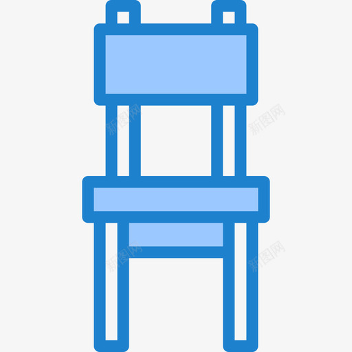 椅子家具和家用27蓝色图标svg_新图网 https://ixintu.com 家具 家用 椅子 蓝色