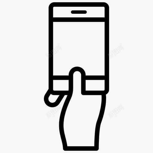 智能手机小工具手机图标svg_新图网 https://ixintu.com 图标 图片 小工 工具 手机 技术 智能 线图