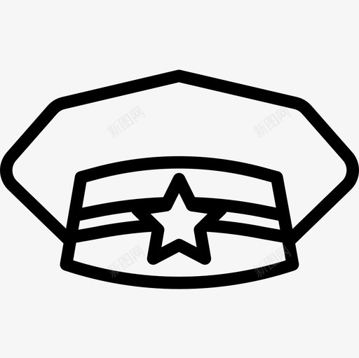 警察帽法律和犯罪直系图标svg_新图网 https://ixintu.com 法律 犯罪 直系 警察
