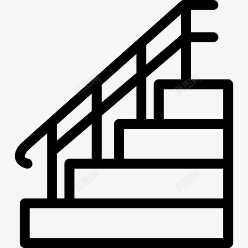 楼梯木工梯攀爬图标svg_新图网 https://ixintu.com 工具 攀爬 木工梯 木楼梯 楼梯