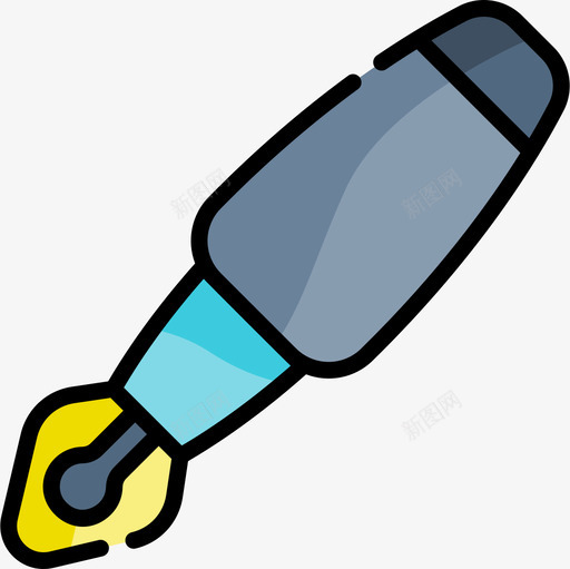 钢笔图形84线颜色图标svg_新图网 https://ixintu.com 图形设计84 线颜色 钢笔