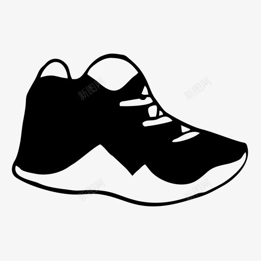 鞋子篮球打球图标svg_新图网 https://ixintu.com 团队 打球 篮球 运动 鞋子