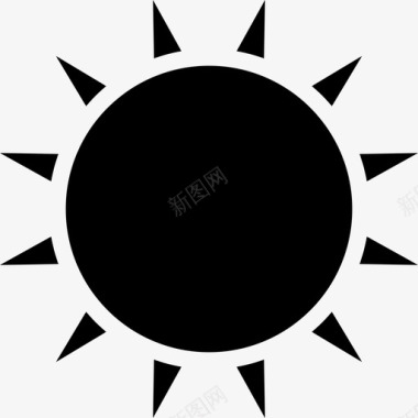 太阳189号天气固体图标图标