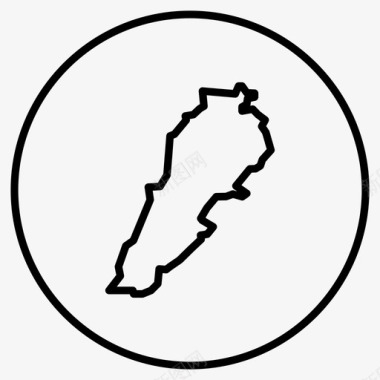 黎巴嫩地图阿拉伯贝鲁特图标图标