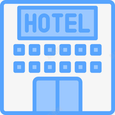 酒店旅游190蓝色图标图标