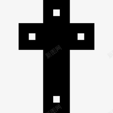 十字架葬礼8填充物图标图标