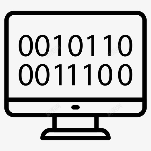 编码开发液晶显示图标svg_新图网 https://ixintu.com 64像素 互联网 字形 安全线 屏幕 开发 液晶显示 编码 编程