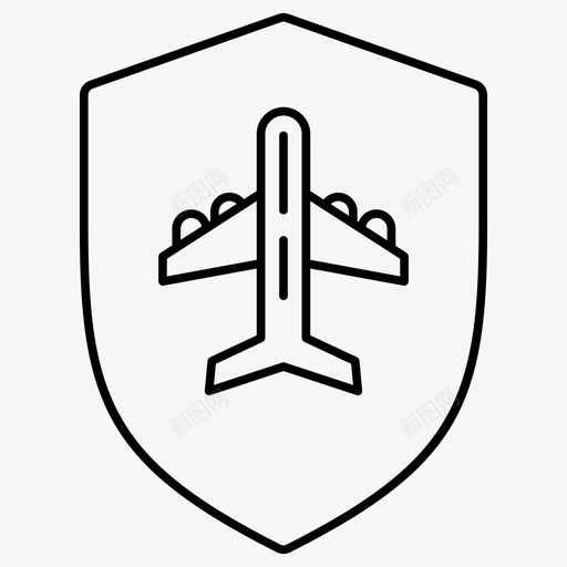 飞机安全飞机模式航空轮廓图标svg_新图网 https://ixintu.com 航空轮廓图标 飞机安全 飞机模式