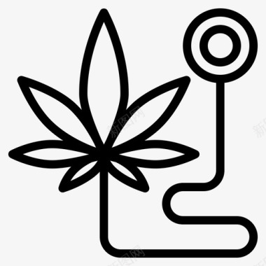 医学中的大麻医生大麻图标图标