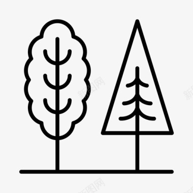 树木环境花园图标图标