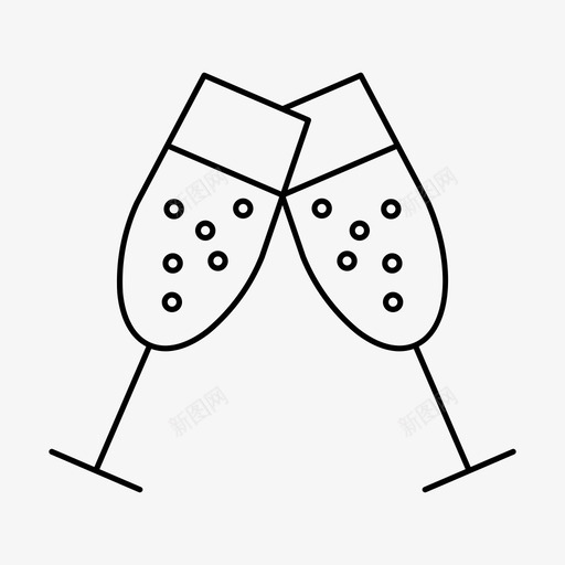 香槟杯酒酒吧图标svg_新图网 https://ixintu.com 派对 酒 酒吧 饮料 香槟杯