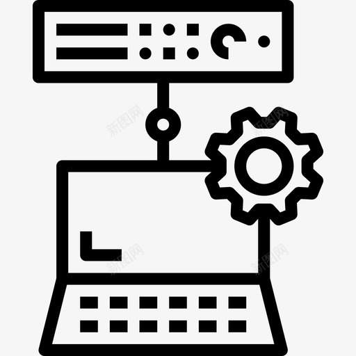 数据数据处理线性图标svg_新图网 https://ixintu.com 数据 数据处理 线性
