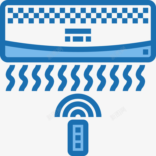 空调家用电器16蓝色图标svg_新图网 https://ixintu.com 家用电器16 空调 蓝色