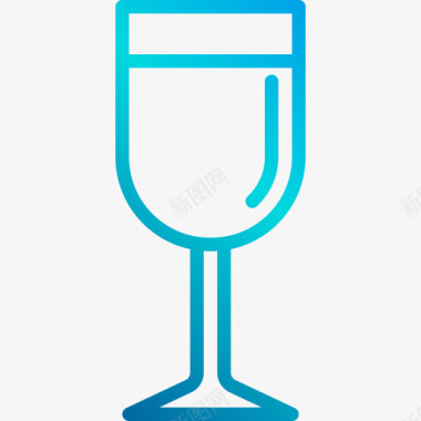 葡萄酒食品和饮料6线性梯度图标图标