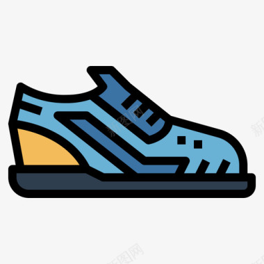 跑鞋26号跑步鞋线性颜色图标图标