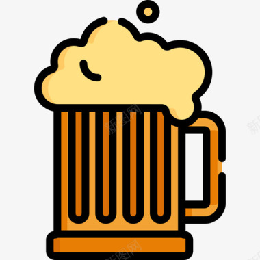 啤酒杯荷兰11线性颜色图标图标