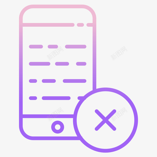 取消移动应用程序20轮廓渐变图标svg_新图网 https://ixintu.com 取消 应用程序 渐变 移动 轮廓