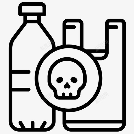 有毒塑料危险环境图标svg_新图网 https://ixintu.com 危险 有毒塑料 没有塑料 没有塑料拯救地球 环境 绿色和平