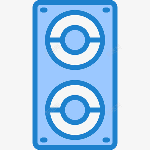 扬声器家用电器12蓝色图标svg_新图网 https://ixintu.com 家用电器 扬声器 蓝色