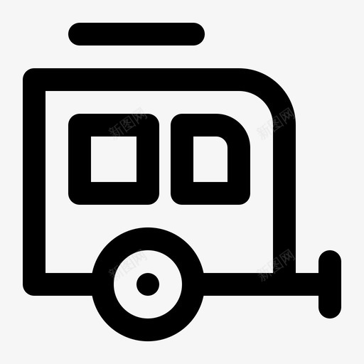 旅行拖车旅游运输图标svg_新图网 https://ixintu.com 大纲 拖车 旅游 旅行 车辆 运输
