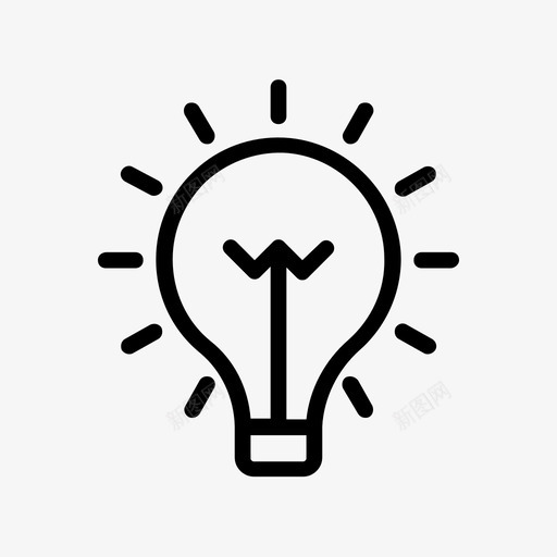 创意灯泡创新图标svg_新图网 https://ixintu.com 48像素 创意 创新 字形 数码 灯光 灯泡 营销