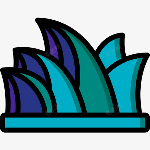 悉尼歌剧院地标和纪念碑5线性颜色图标svg_新图网 https://ixintu.com 地标和纪念碑5 悉尼歌剧院 线性颜色
