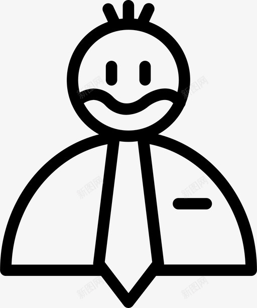 商务人士西装领带图标svg_新图网 https://ixintu.com 人士 人行 商务 图标 西装 领带