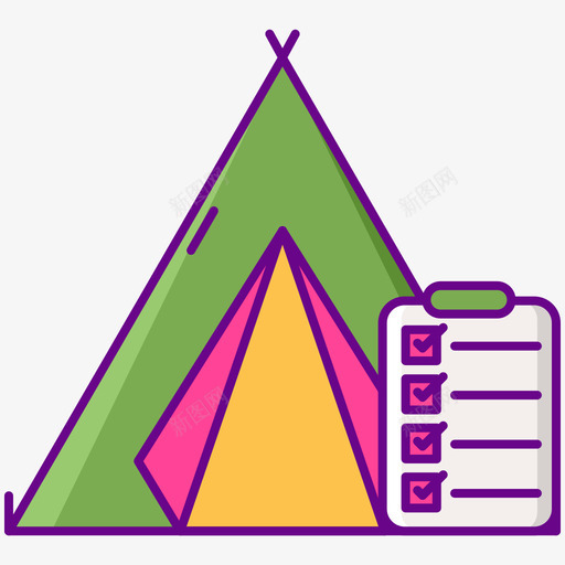 清单野营116线颜色图标svg_新图网 https://ixintu.com 清单 线颜色 野营116
