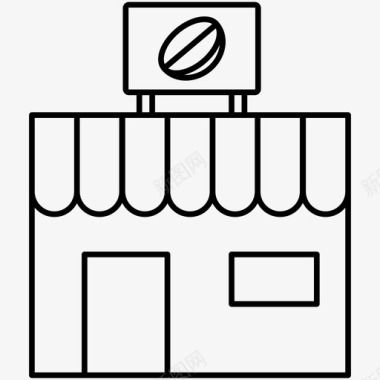 咖啡厅咖啡厅轮廓图标图标