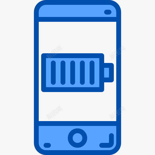电池电量充足移动应用程序3蓝色图标svg_新图网 https://ixintu.com 电池电量充足 移动应用程序3 蓝色