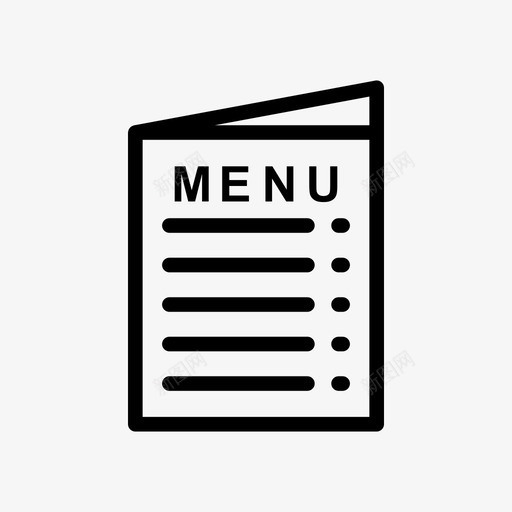 菜单卡片菜肴图标svg_新图网 https://ixintu.com 卡片 菜单 菜肴 酒店和餐厅线和字形图标 食物 饮料
