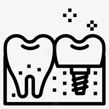 种植体牙科牙医图标图标