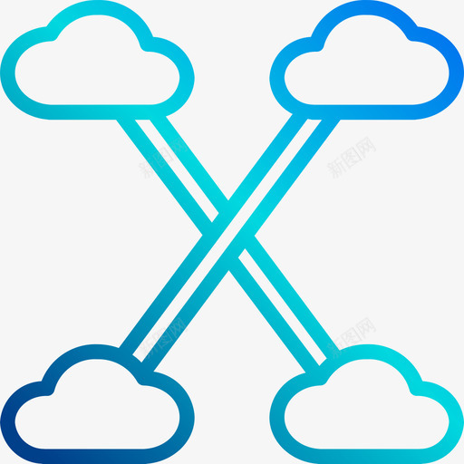 同步数据库和云线性梯度图标svg_新图网 https://ixintu.com 同步 数据库和云 线性梯度