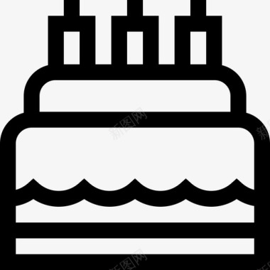 蛋糕99岁生日直系图标图标