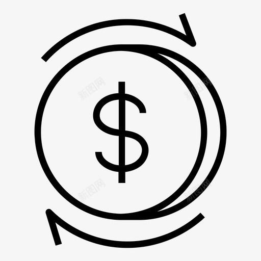 货币兑换兑换外币图标svg_新图网 https://ixintu.com 兑换 图标 外币 财务 货币