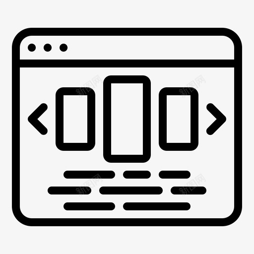网站卡布局原型图标svg_新图网 https://ixintu.com 原型 布局 用户界面 电脑原型 线框 网站卡 网页设计