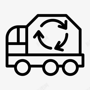 回收车垃圾车回收箱图标图标