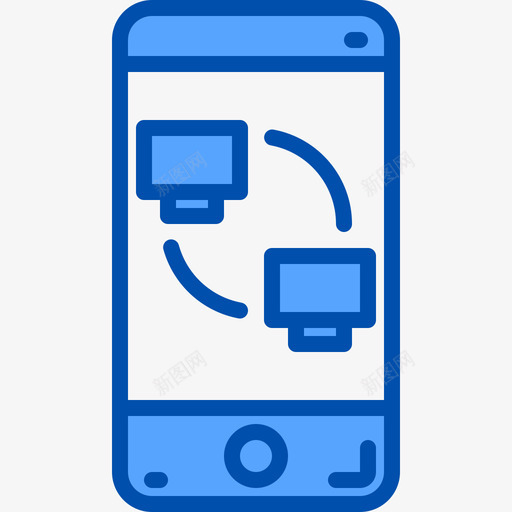 智能手机移动应用程序3蓝色图标svg_新图网 https://ixintu.com 应用程序 手机 智能 移动 蓝色