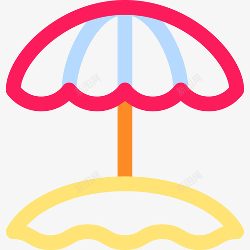 太阳伞夏季派对25线性颜色图标svg_新图网 https://ixintu.com 夏季 太阳伞 派对 线性 颜色