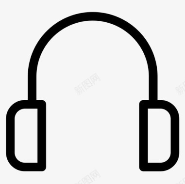 耳机基本图标6轮廓图标