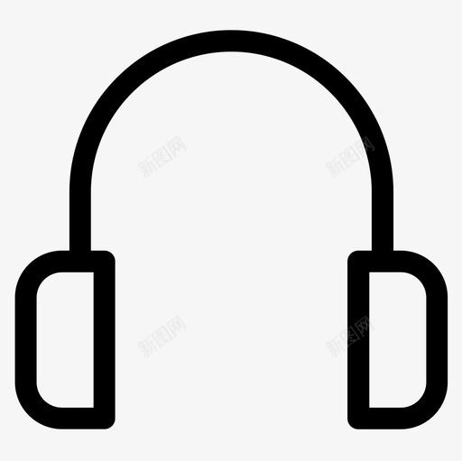 耳机基本图标6轮廓svg_新图网 https://ixintu.com 图标 基本 耳机 轮廓