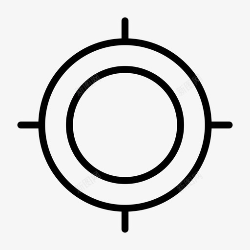 目标瞄准十字准线图标svg_新图网 https://ixintu.com 十字准线 射击 用户界面 目标 瞄准 聚焦