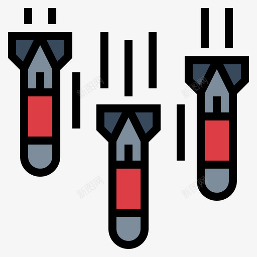 鱼雷武器10线性颜色图标svg_新图网 https://ixintu.com 武器 线性 颜色 鱼雷